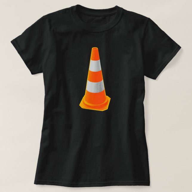 Trafikera kotten med grå färgrandar tee shirt (Design framsida)