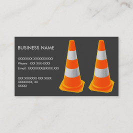 Trafikera kotten med grå färgrandar visitkort