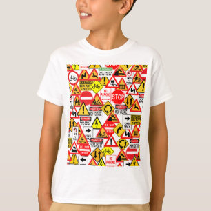 Trafikera teckenskjortan - välj stil & färga t shirt