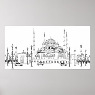 Trafikera vid moskén poster