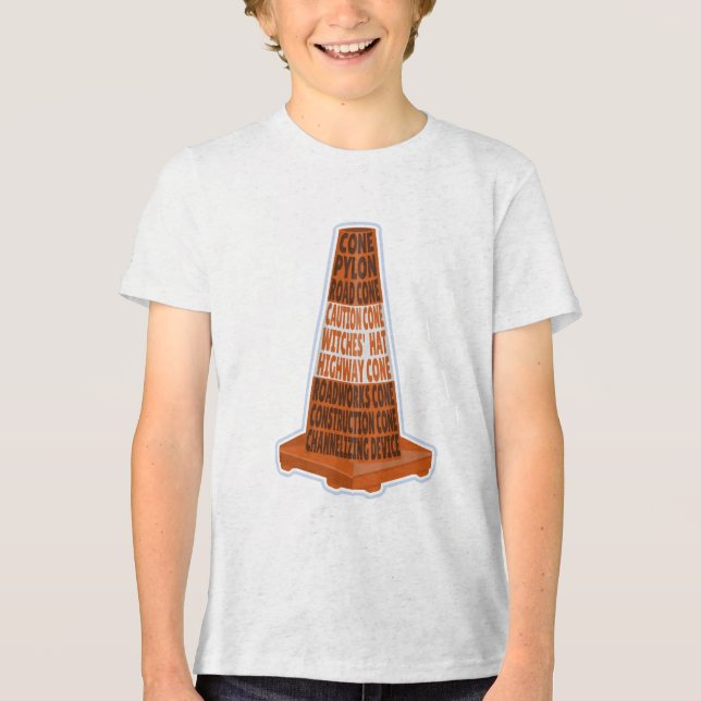 Trafikkon för Orange av trafiktyp T Shirt (Framsida)
