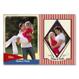 Trafikkort i Baseball Bröllop Bordsnummer