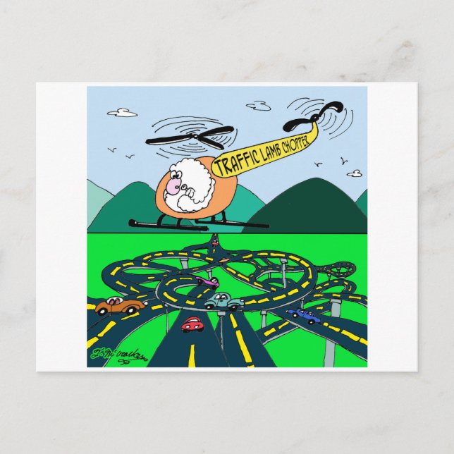 Trafiklamm-Chopper. Vykort (Framsida)