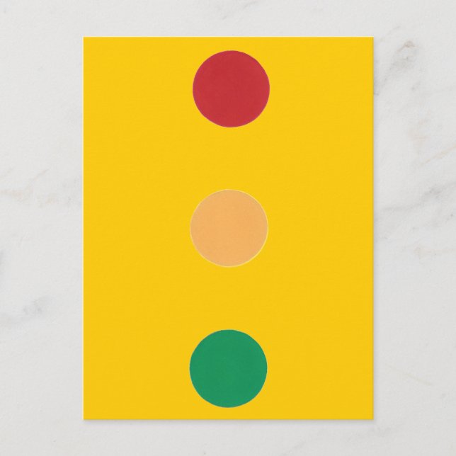 Trafikljus färg cirklar Postcard Vykort (Framsida)
