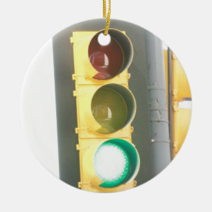 Trafikljus Julgransprydnad Keramik
