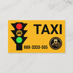 Trafikljus som kör Taxi-bil Visitkort