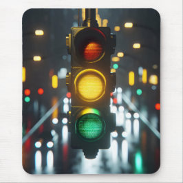 Trafikljusglidning på City Street Musmatta