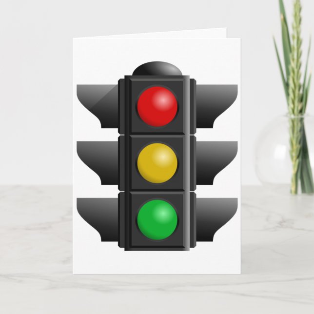 Trafikljushälsningkort Kort (Framsida)