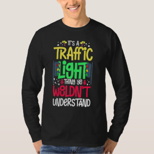 Trafikljusskylt Grön Gul Röd Stopp Ljus T Shirt
