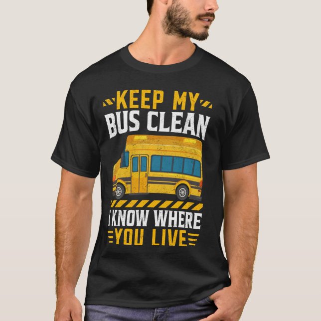 Trafikstopp för Buss-drivrutin T Shirt (Framsida)