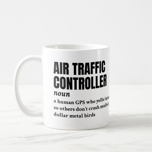 Trafikstyrenhet för luft - praktisk definition kaffemugg (Vänster)