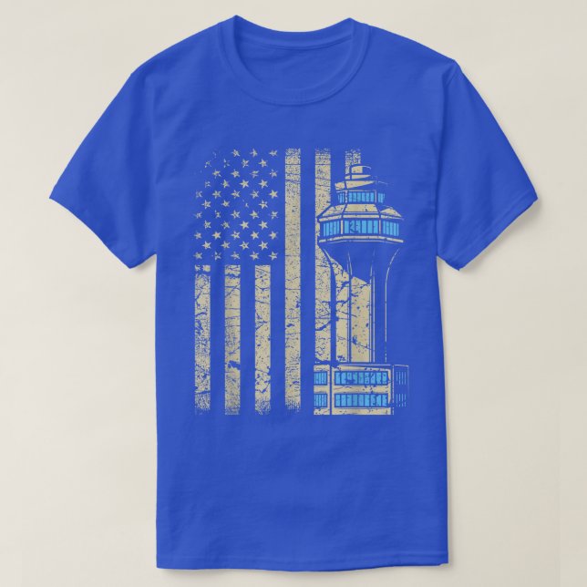 Trafikstyrenhet för luft TowerAircraft Airspace AT T Shirt (Design framsida)