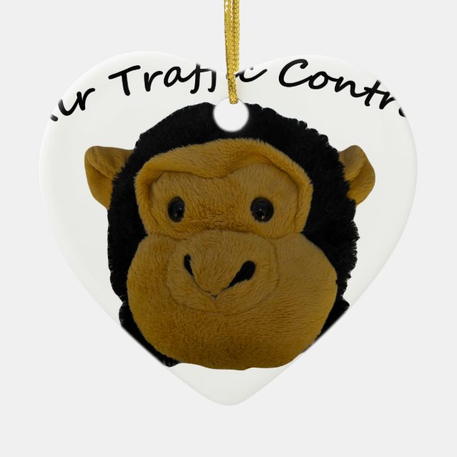 Trafikstyrning i luft julgransprydnad keramik (Framsidan)