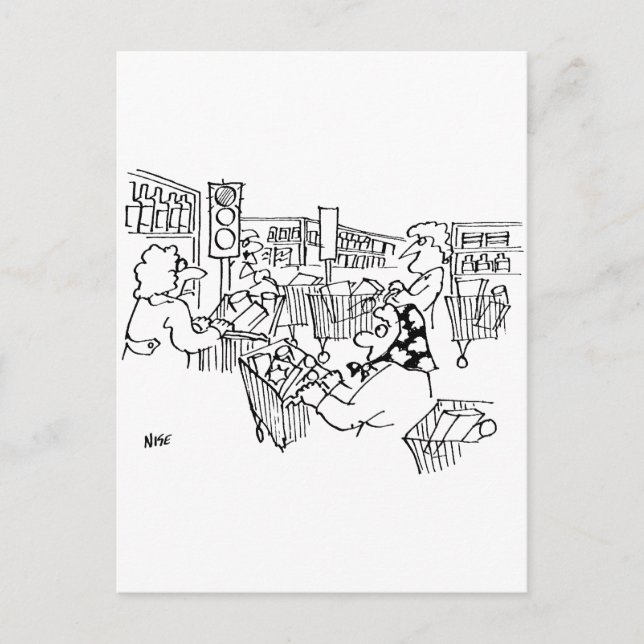 Trafikstyrning och Ljus på en stormarknad Vykort (Framsida)