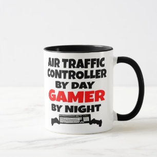 Trafikstyrningsspelare i luft mugg