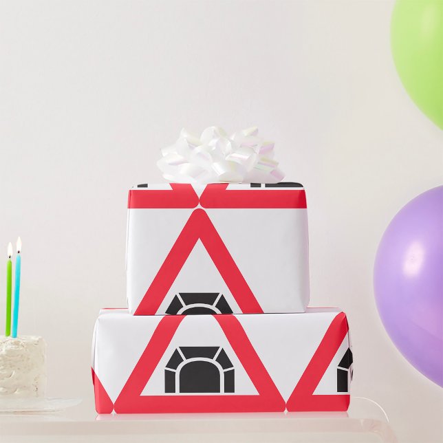 Trafiksymbol för tunnelvarning presentpapper (Skapare uppladdad)