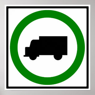Trafiktillstånd för lastbil poster
