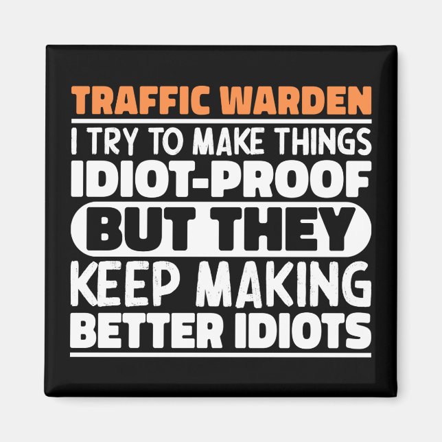 Trafikvarning jag försöker göra Sak Roliga meninga Magnet (Framsidan)