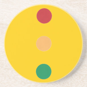 Traflight färg circles Sandstone Underlägg Sandsten