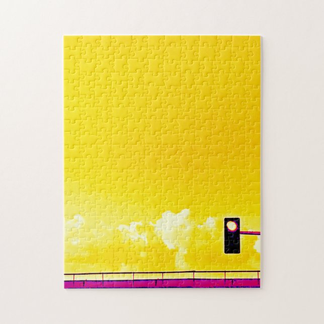 Traflight Photo Art gult rosa Äventyr Grad Pussel (Vertikal)