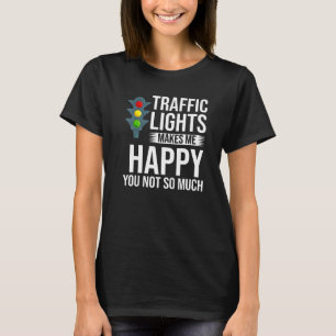 Traflight Sign Grönt Gult Red Stop Stoplight T Shirt
