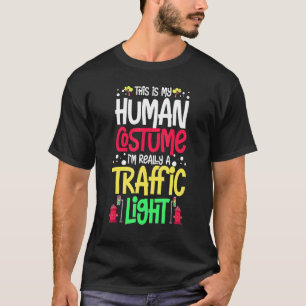Traflight Sign Grönt Gult Red Stop Stoplight T Shirt