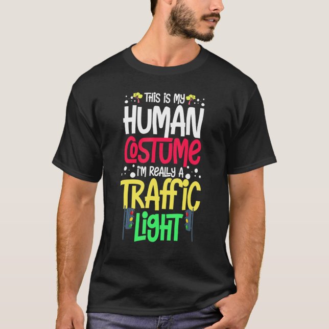 Traflight Sign Grönt Gult Red Stop Stoplight T Shirt (Framsida)