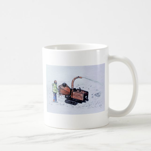 Träflis av timmervarg kaffemugg (Höger)