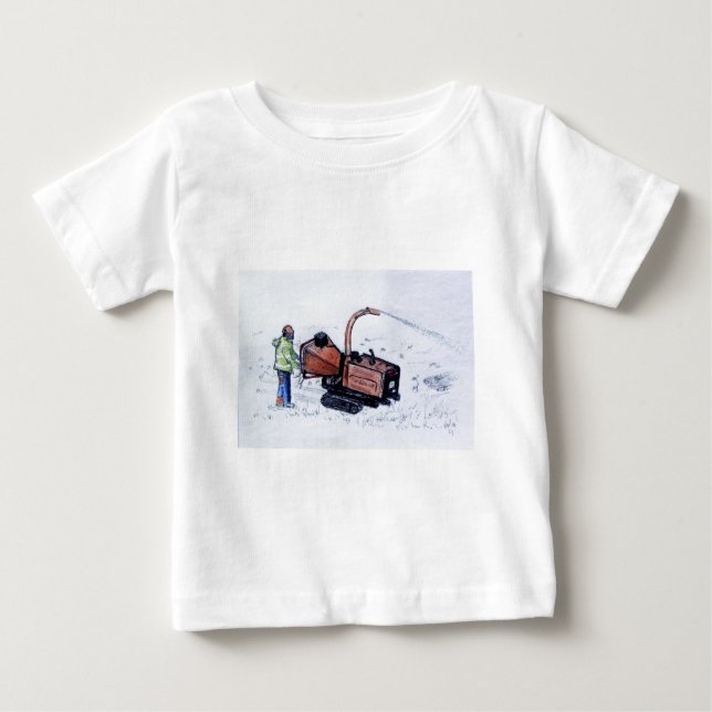 Träflis av timmervarg t-shirt (Framsida)