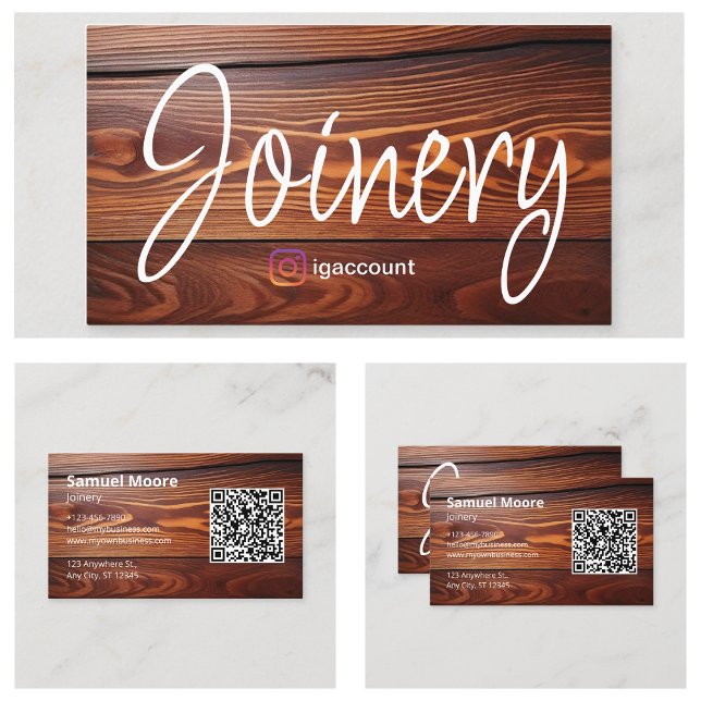 Träförbindelser Virkesarbete Visitkort (Joinery Lumber Work Business Card
)