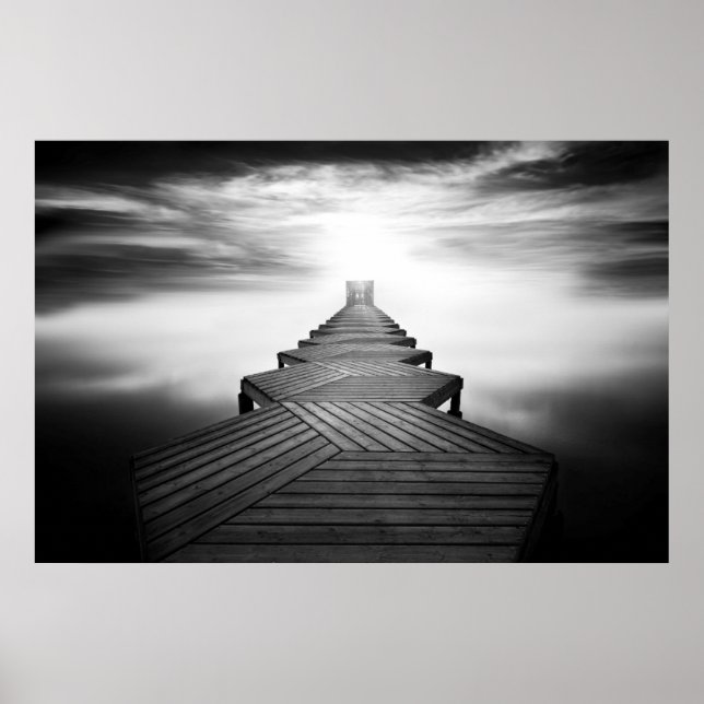 Träfotbro över havet poster (Framsidan)