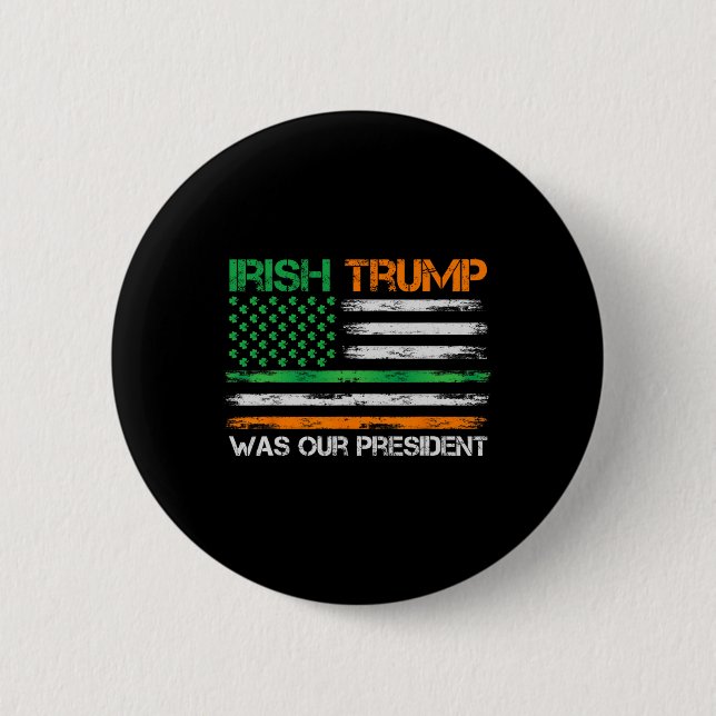 Tragedin var vår president St patricks day USA fla Knapp (Framsida)