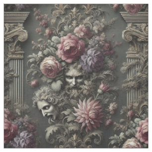 Tragedy Chorus - Gothic Påstående Tile Tyg