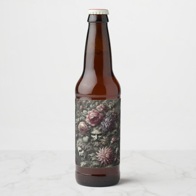 Tragedy Chorus - Gothic Victorian Design Ölflaska Etikett (Framsida)