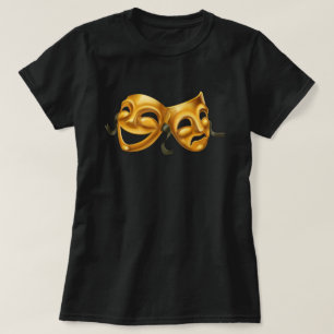 Tragedy Comedy Theater golden T Shirt