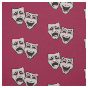 Tragedy Comedy Theater grått Tyg