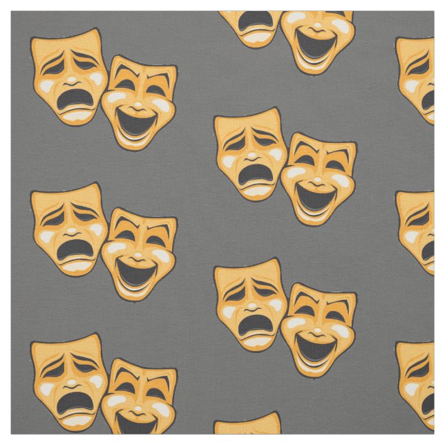 Tragedy Comedy Theater gult Tyg (Provkarta)