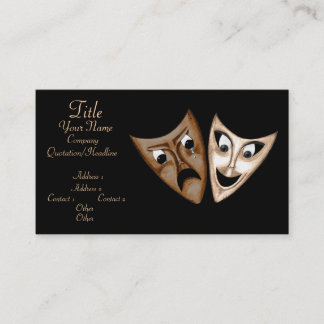 Tragedy & Comedy Visitkort