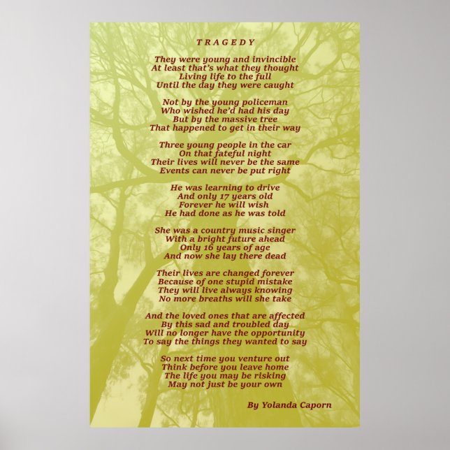 Tragedy Poster (Framsidan)