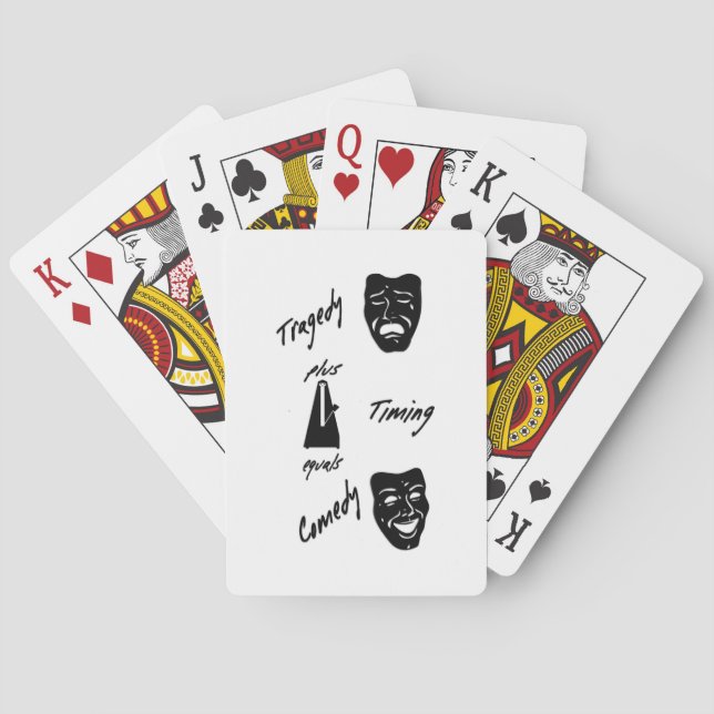 Tragedy + Timing Equals Comedy Theater Casinokort (Baksidan)