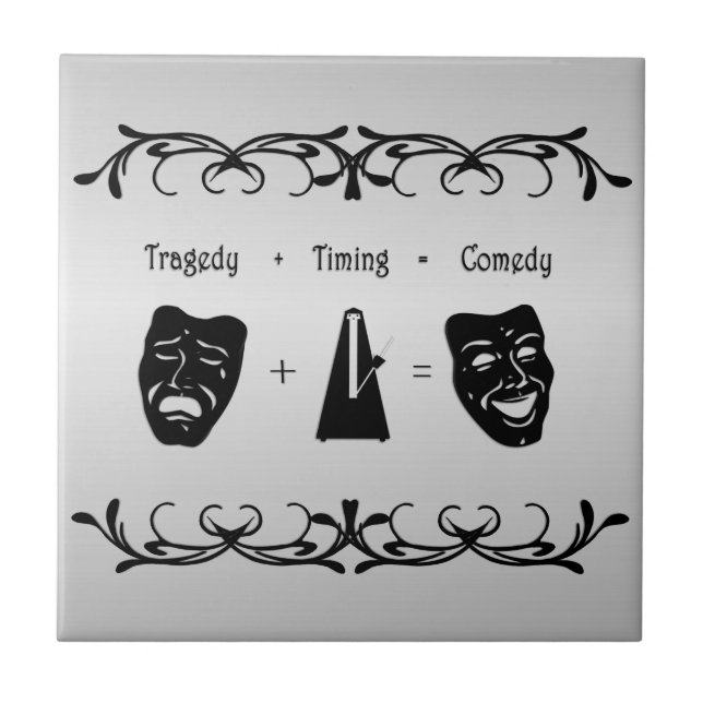 Tragedy + Timing Equals Comedy Theater Kakelplatta (Framsidan)