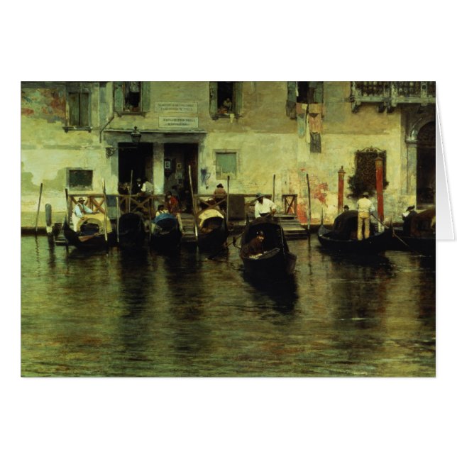 Traghetto della Maddalena, 1887 Hälsningskort (Framsidan Horizontal)