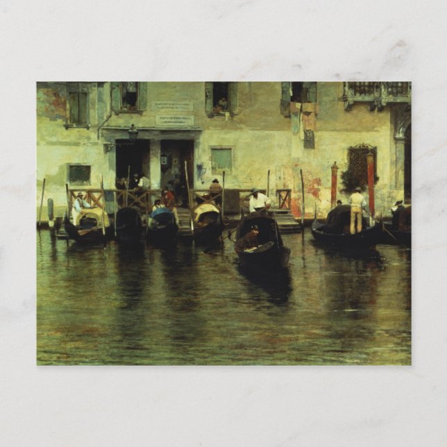 Traghetto della Maddalena, 1887 Vykort (Framsida)