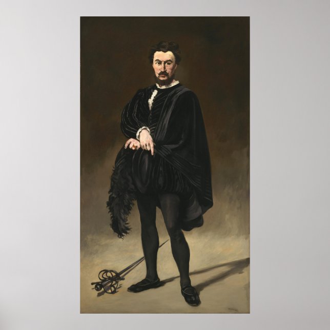 Tragic Actor - Edouard Manet Fine Art Poster (Framsidan)
