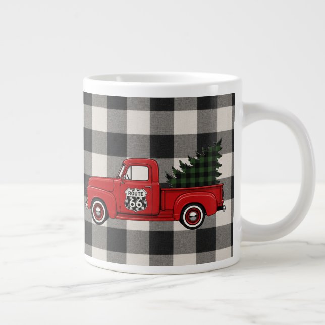 Trägtomt Kakao Route 66 Julmorgon Jumbo Mugg (Höger)