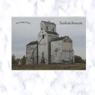 Trähöjdare i indisk huvud Saskatchewan Vykort