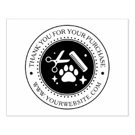Trähundstämpel för hundvårdsverksamhet med logotyp stämpel