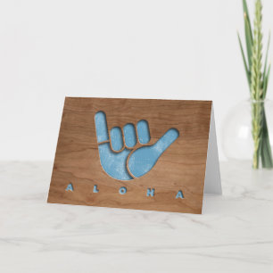 Träig Aloha Shaka Kort