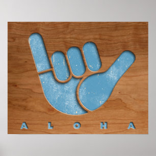 Träig Aloha Shaka Poster