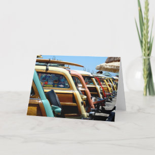 Träig bilar på hamnplatsen på Santa Cruz Kort